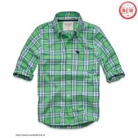 heren abercrombie fitch plaid lang overhemd moose logo wit groen blauw Shop Enschede rewl6286